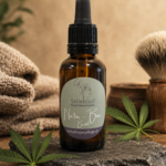 Bartöl "Natur-Bua" von SeifenLust® unter anderem mit Hanfsamenöl für eine ausgeglichene Haut in einer Braunglasflasche mit Glaspipette
