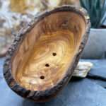 Rustikale Seifenschale aus Olivenholz